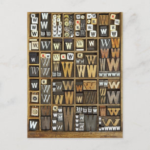 Cartão Postal Letra W