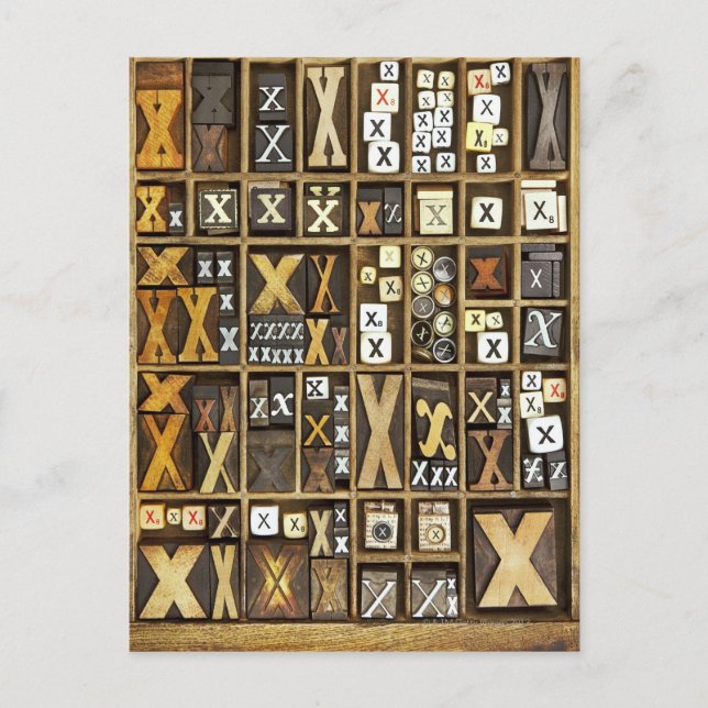 Cartão Postal Letra X (Frente)