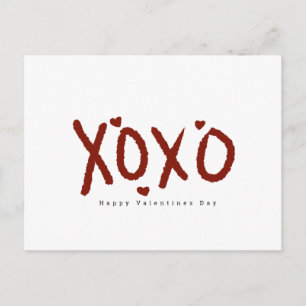 Cartão Postal Letras de Nuvem Minimalistas para o Dia dos Namora