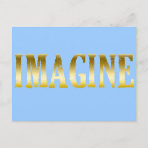 Cartão Postal Letras Douradas Imaginem T-shirts, Mugs, Presentes