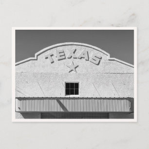 Cartão Postal Letreiro Vintage Texas Marfa Preto e Branco Retro