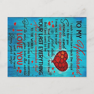 Cartão Postal Letter To My Husband   Lovely To My Husband Gift