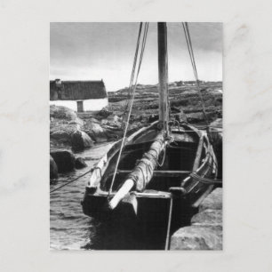 Cartão Postal Lettermore Galway, velho barco de pesca Irlanda