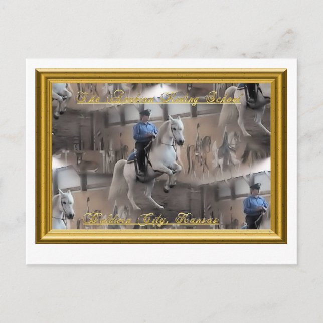 Cartão Postal Levade com Cartaz do Cavaleiro (Frente)