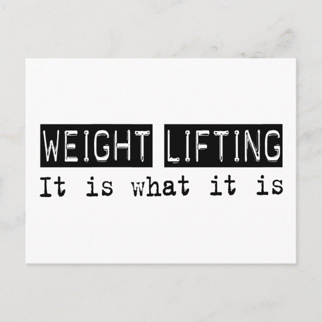 Cartão Postal Levantamento De Peso É (Frente)