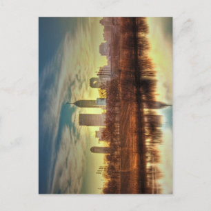 Cartão Postal Levantamento do sol sobre Indianápolis, IN