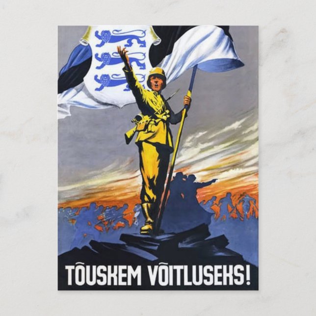 Cartão Postal Levante-se, Estônia! (Frente)