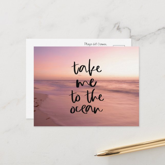 Cartão Postal Leve-Me Ao Oceano (Frente/Verso In Situ)
