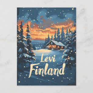 Cartão Postal Levi Finland Vintage Art