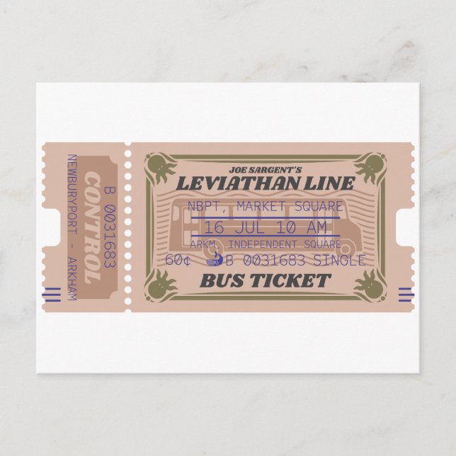 Cartão Postal Leviathan Line Innsmouth Bus (Frente)