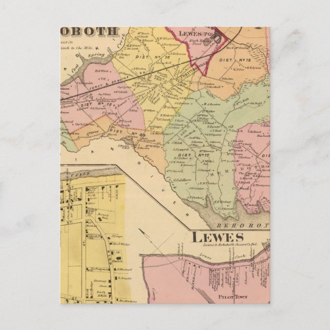 Cartão Postal Lewes e Rehoboth (Frente)