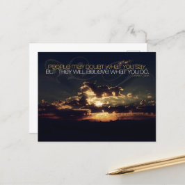 Cartão Postal Lewis Cass, "Dúvida", citação inspiracional