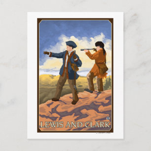 Cartão Postal Lewis e Clark Explorando o Ocidente