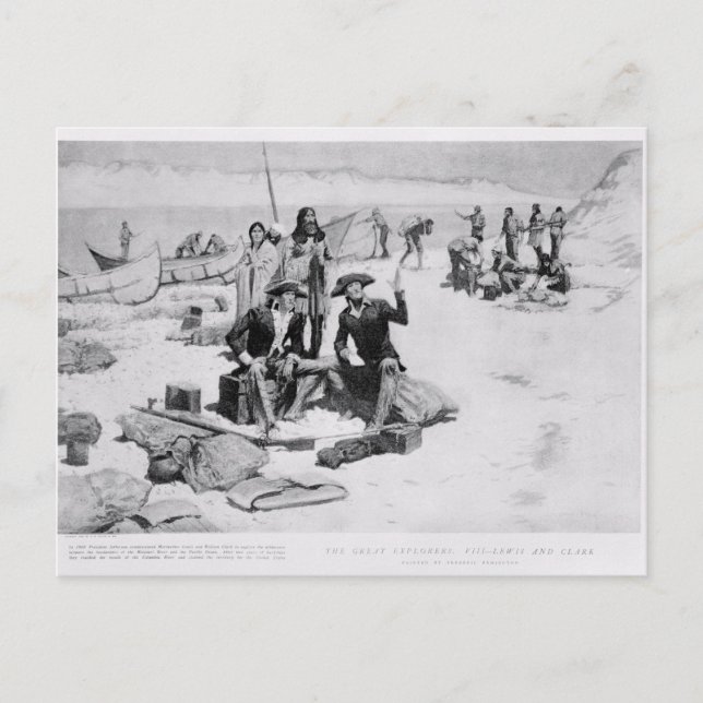 Cartão Postal Lewis e Clark na boca da Colúmbia (Frente)