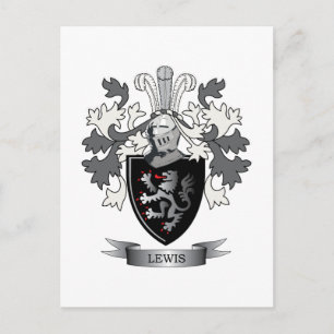 Cartão Postal Lewis Family Crest Casaco de Armas
