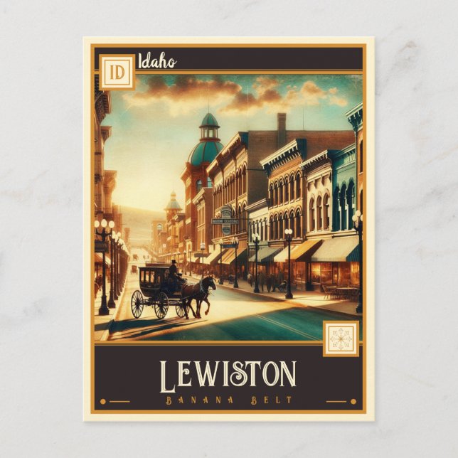 Cartão Postal Lewiston, Idaho  | Vintage (Frente)