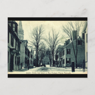 Cartão Postal Leyden Rua Pilgrim Plymouth MÃE c1908