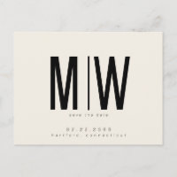 Lg Simples E Sonolento Monograma bege Salvar a Dat
