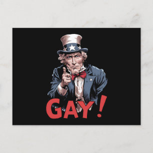 Cartão Postal LGBT Gay Ally Pride Mês Engraçado