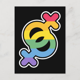 Cartão Postal LGBT+Orgulho. Arco-íris. Pôster