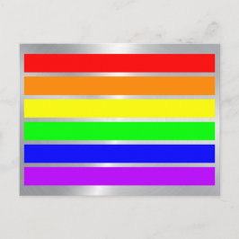 Cartão Postal LGBT Orgulho gay Arco-íris Cores de sinalizador Gl