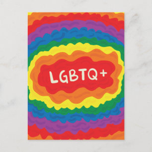 Cartão Postal LGBT+orgulho. rainha, cor do arco-íris.