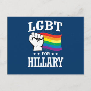 CARTÃO POSTAL LGBT PARA HILLARY