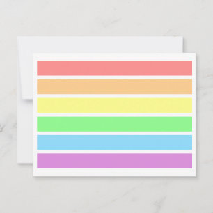 Cartão postal LGBT Soft Light Pastel Gay Pride Arc