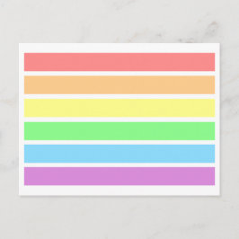 Cartão postal LGBT Soft Light Pastel Gay Pride Arc