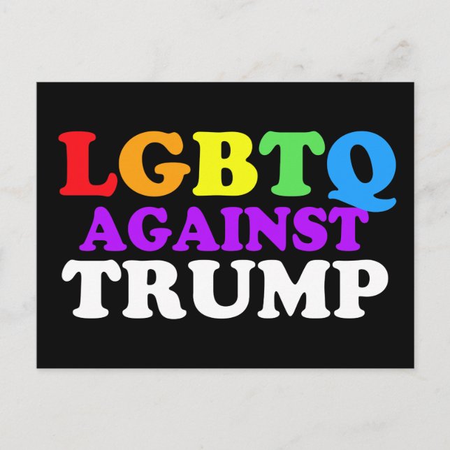Cartão Postal LGBTQ Contra Trump (Frente)