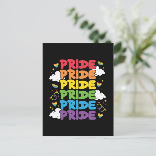 Cartão Postal LGBTQ - Mês do Orgulho (Em pé/Frente)