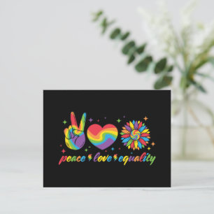 Cartão Postal LGBTQ - Paz, Amor, Igualdade