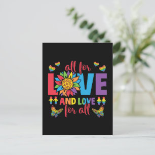Cartão Postal LGBTQ - Tudo por amor e amor para todos