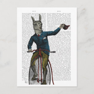 Cartão Postal Lhama de Bicicleta