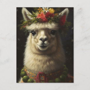Cartão Postal Lhama de Natal