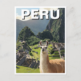 Cartão Postal Lhama-do-peru
