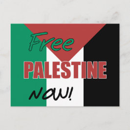 Cartão Postal Liberdade da Palestina Agora Bandeira Palestina