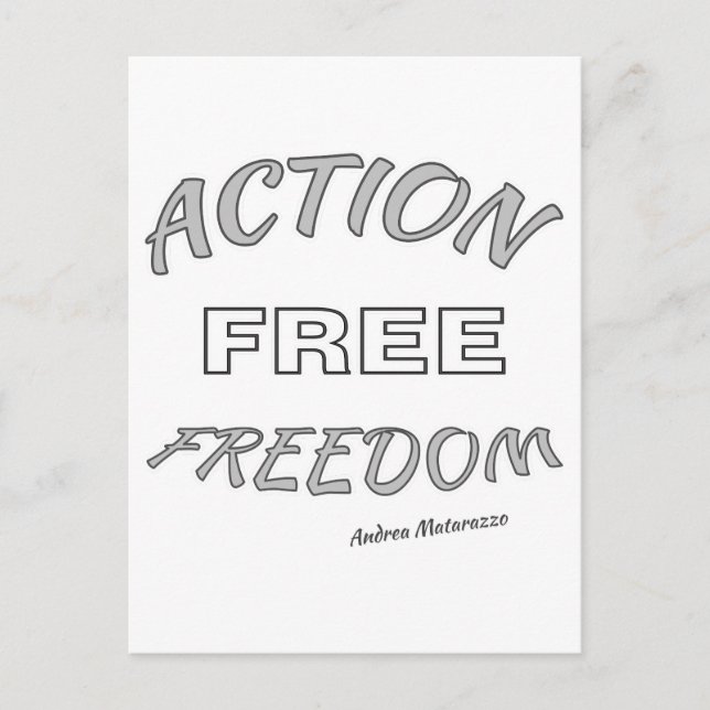Cartão Postal Liberdade de ação (Frente)