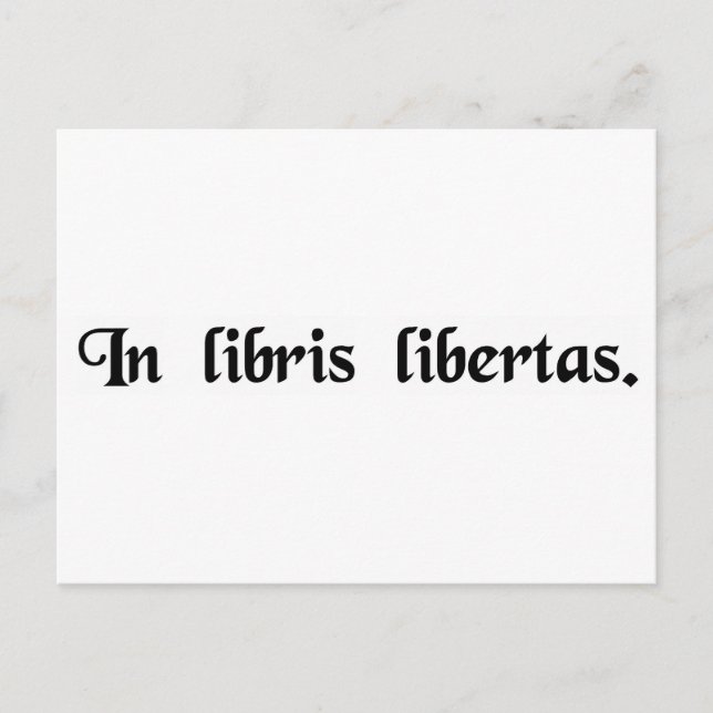 Cartão Postal Liberdade nos livros (Frente)