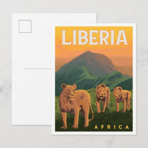 Cartão Postal Libéria África Viagem Antiga