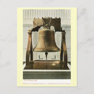 Cartão Postal Liberty Bell, Filadélfia Vintage