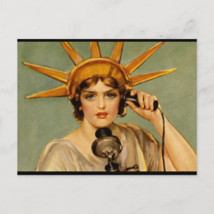 Cartão Postal Liberty Girl - "Call Me"