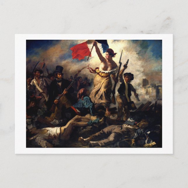 Cartão Postal Liberty Liderando as Pessoas, Eugene Delacroix (Frente)