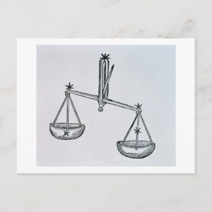 Cartão Postal Libra (o Scales) ilustra do Poeti