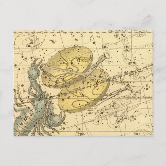 Cartão Postal Libra, Scorpio (Frente)