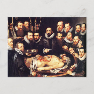 Cartão Postal Lição de Anatomia do Dr. Willem van der Meer