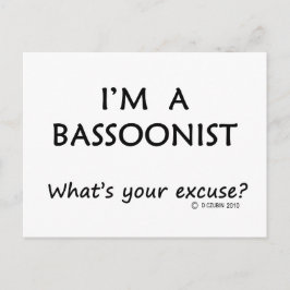 Cartão Postal Licença Bassonista