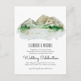 Cartão Postal Licença de Casamento do Lago Budget Mountain Lake 