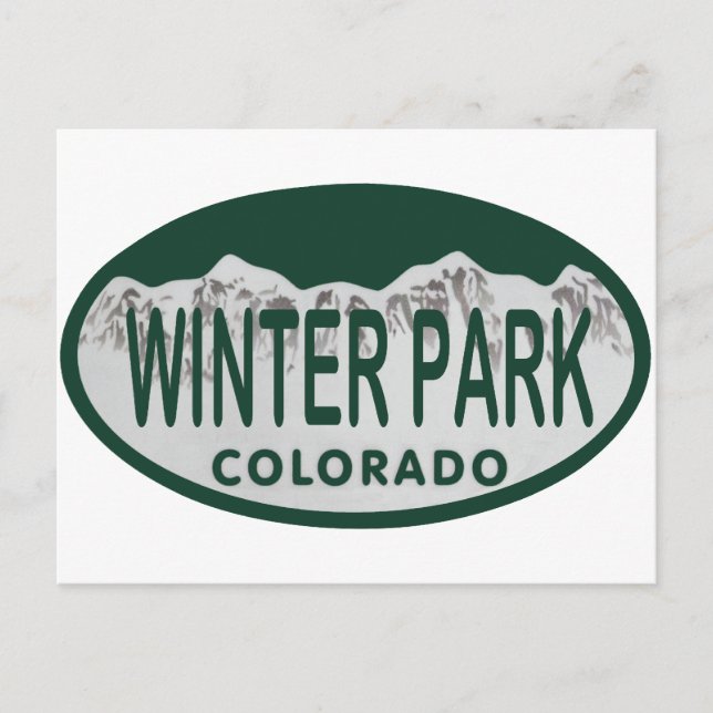 Cartão Postal Licença de inverno Park oval (Frente)