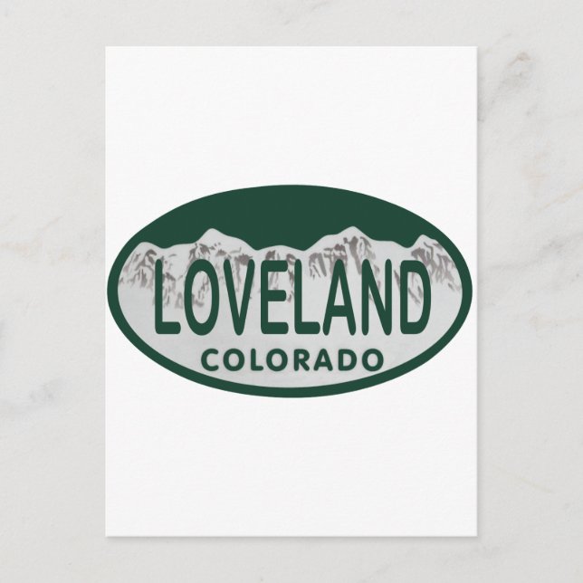 Cartão Postal Licença Loveland oval (Frente)